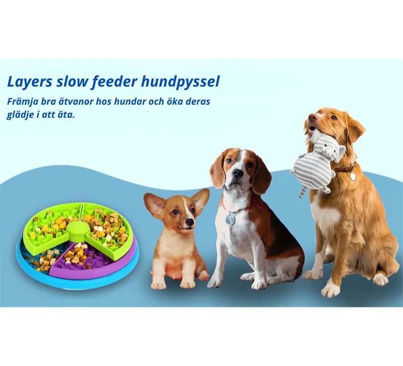 Slow feeder hundpussel