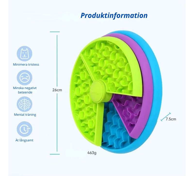 Slow feeder hundpussel