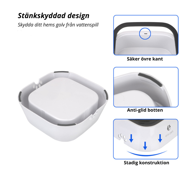 Antispillsäker vattenskål